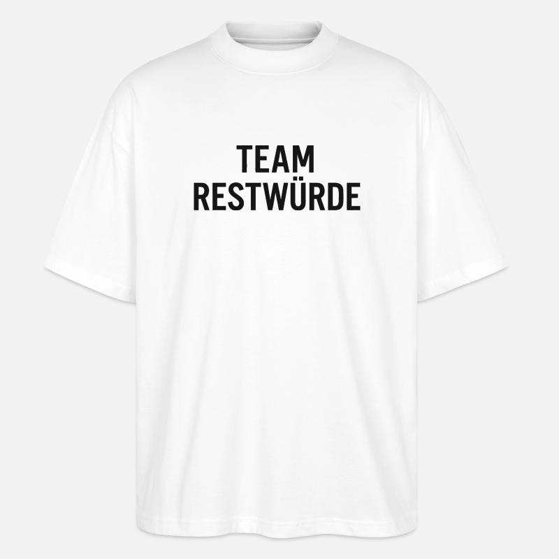 Team Restwürde - Stanley/Stella Oversized Unisex Bio T-Shirt Blaster 2.0 - Weiß