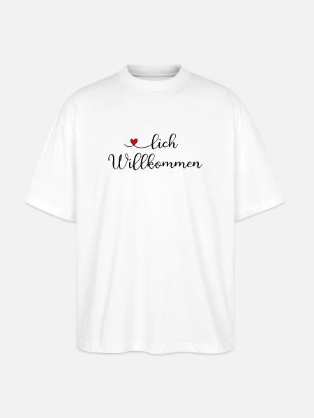 Herzlich Willkommen - Stanley/Stella Oversized Unisex Bio T-Shirt Blaster 2.0 - Weiß