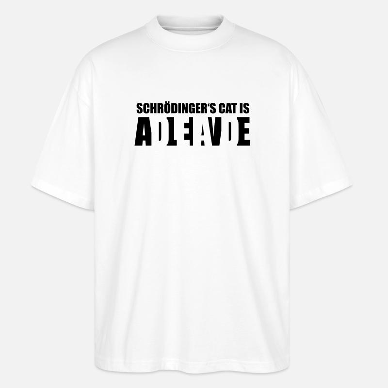 Chat de Schrödinger - T-shirt bio Blaster 2.0 coupe oversize Stanley/Stella Unisexe - blanc