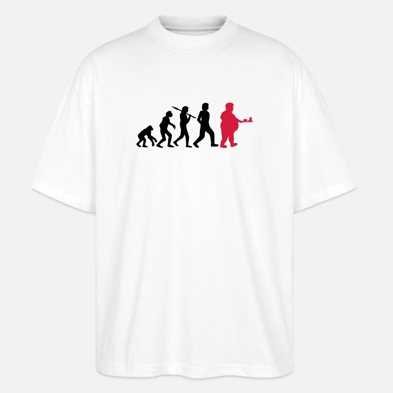 Évolution de la restauration rapide - T-shirt bio Blaster 2.0 coupe oversize Stanley/Stella Unisexe - blanc