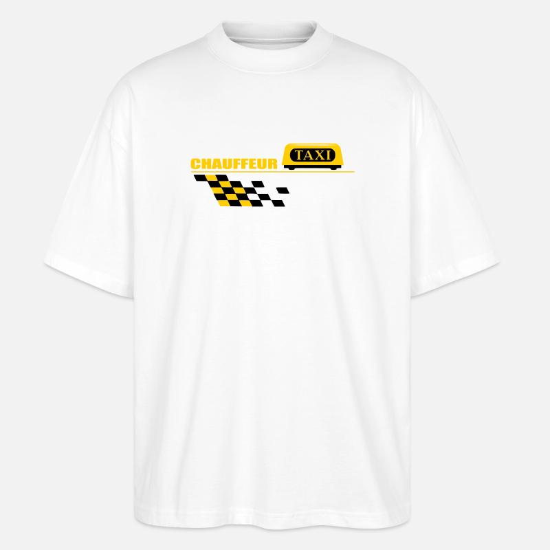 Chauffeur de taxi - T-shirt bio Blaster 2.0 coupe oversize Stanley/Stella Unisexe - blanc