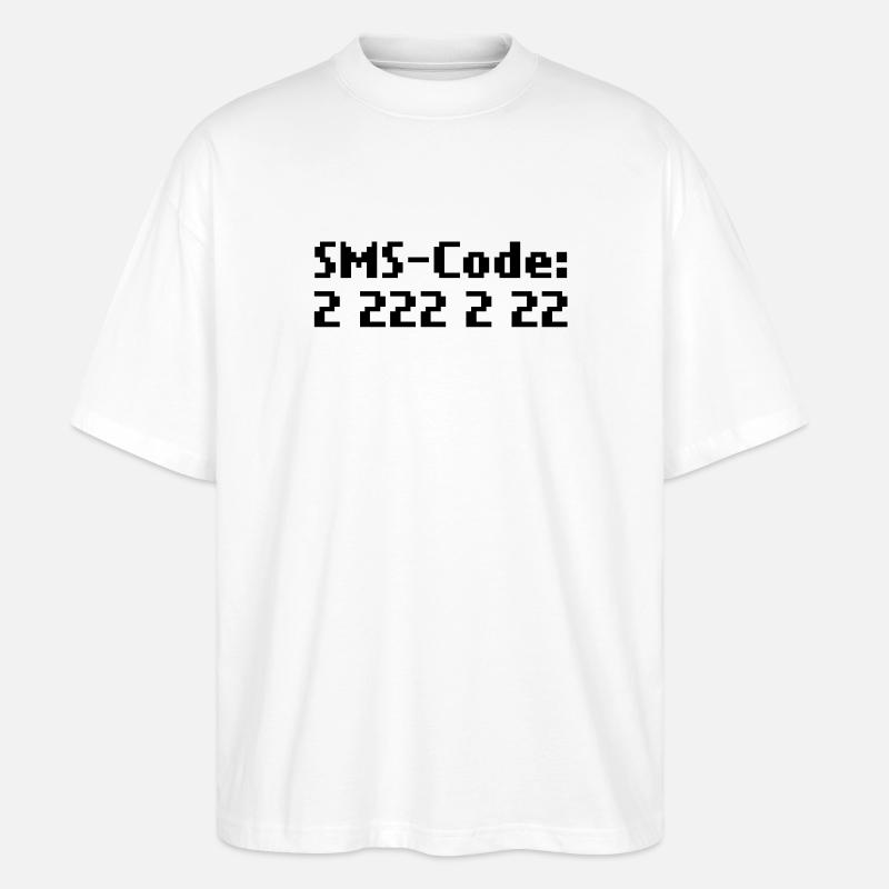 sms-code 2 222 2 22 - Stanley/Stella Oversized Unisex Bio T-Shirt Blaster 2.0 - Weiß