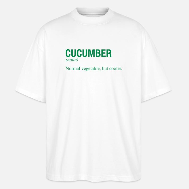 CUCUMBER - Stanley/Stella Oversized Unisex Bio T-Shirt Blaster 2.0 - Weiß