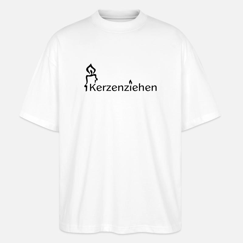 Kerzenziehen - Stanley/Stella Oversized Unisex Bio T-Shirt Blaster 2.0 - Weiß