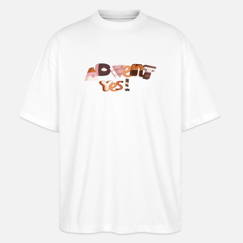 Lettres de l’Avent en sucre - T-shirt bio Blaster 2.0 coupe oversize Stanley/Stella Unisexe - blanc