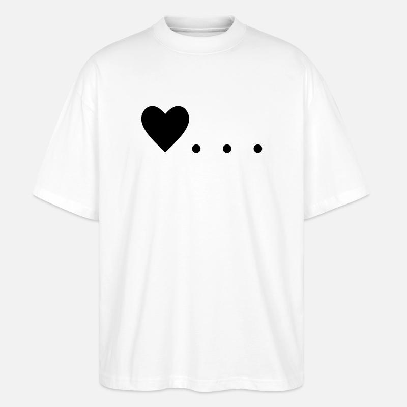 L’amour, c’est... Cœur - T-shirt bio Blaster 2.0 coupe oversize Stanley/Stella Unisexe - blanc