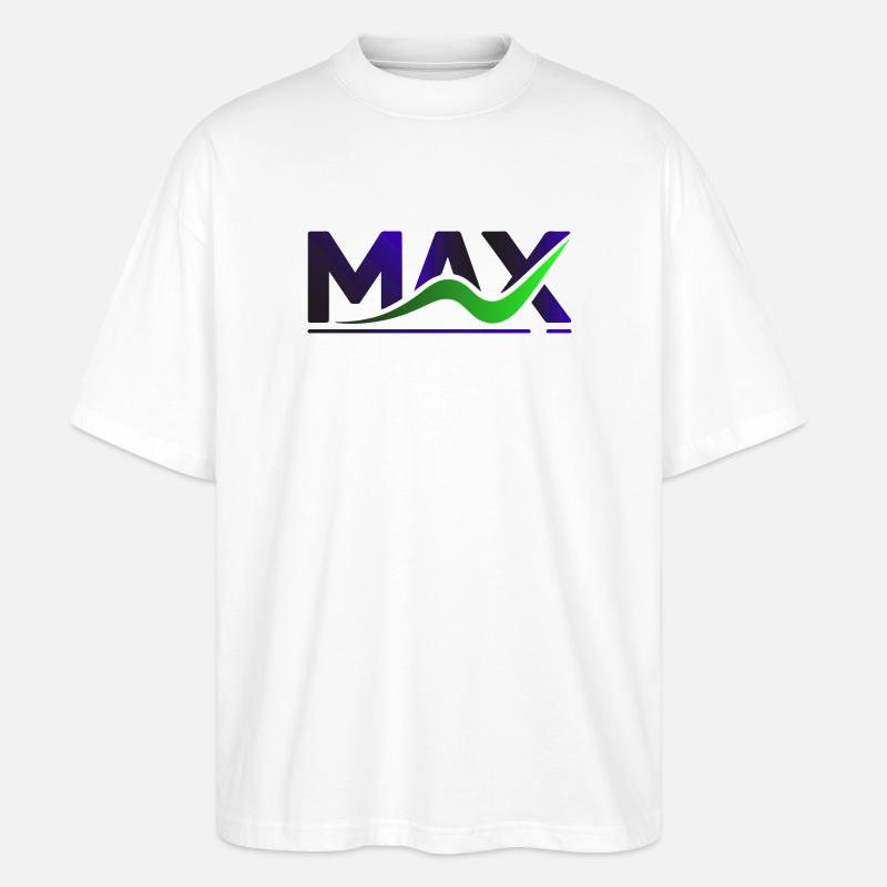 MAX Wave Gradient Logo Tee - Stanley/Stella Oversized Unisex Bio T-Shirt Blaster 2.0 - Weiß