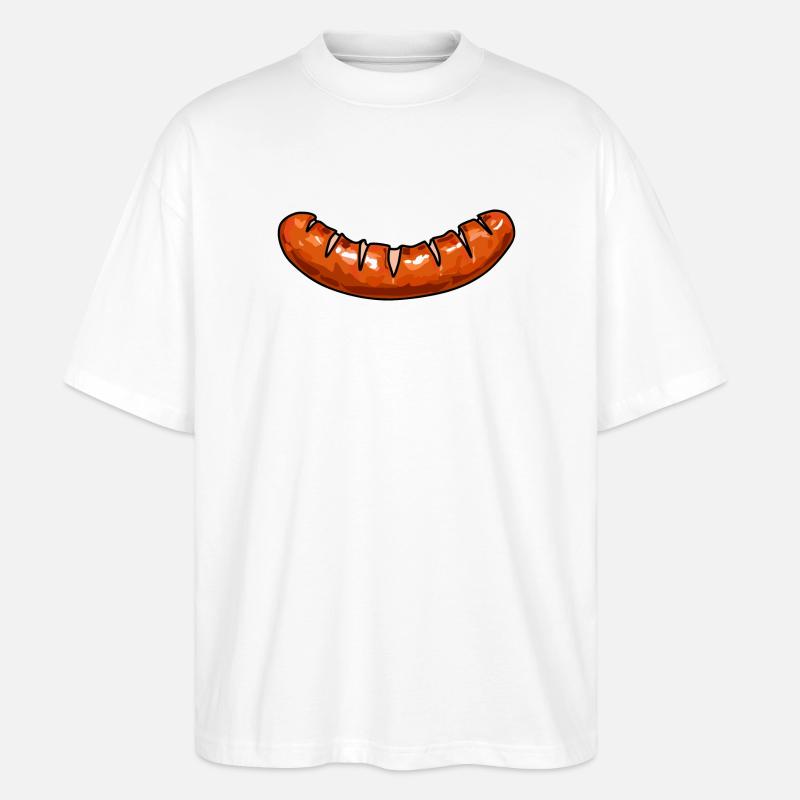 Wurst sausage - Stanley/Stella Oversized Unisex Bio T-Shirt Blaster 2.0 - Weiß