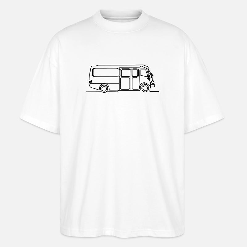 Dessin animé de bus - T-shirt bio Blaster 2.0 coupe oversize Stanley/Stella Unisexe - blanc
