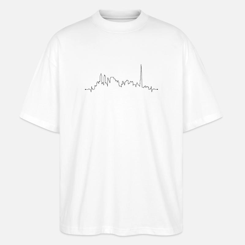 Herzschlag Dubai - Stanley/Stella Oversized Unisex Bio T-Shirt Blaster 2.0 - Weiß