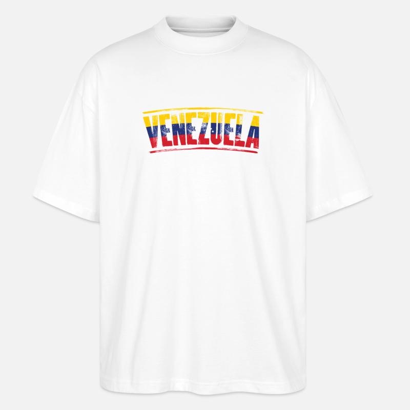 Mot-mot du drapeau du Venezuela - T-shirt bio Blaster 2.0 coupe oversize Stanley/Stella Unisexe - blanc
