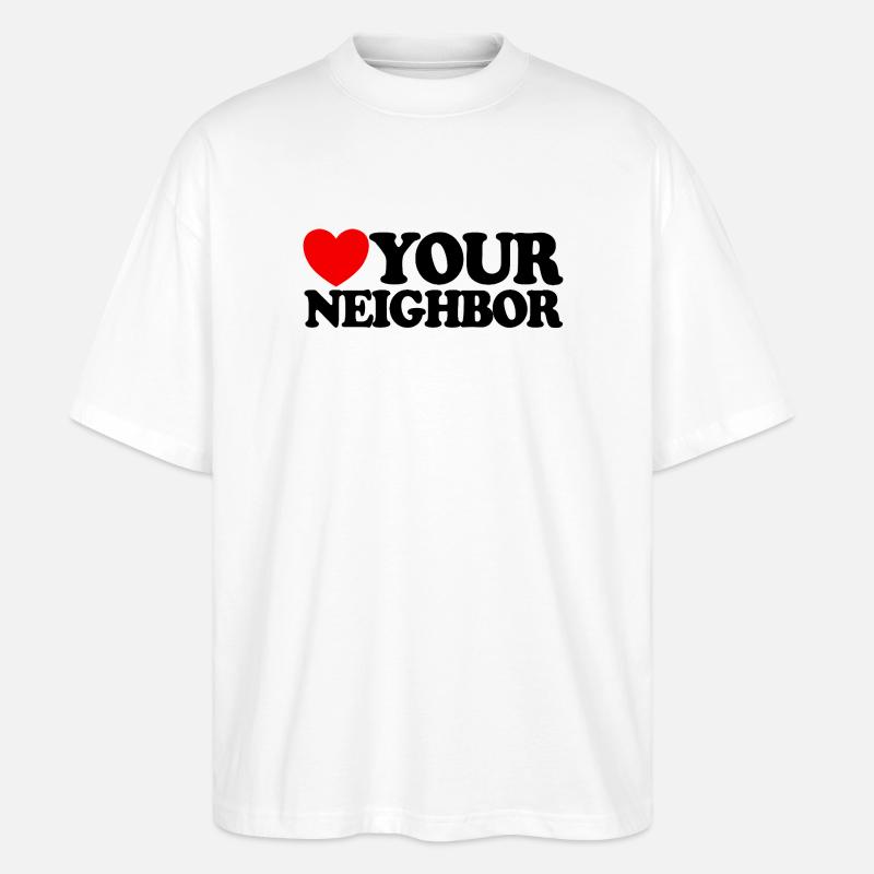 Nächstenliebe – Christlicher Glaube – Jesus - Stanley/Stella Oversized Unisex Bio T-Shirt Blaster 2.0 - Weiß