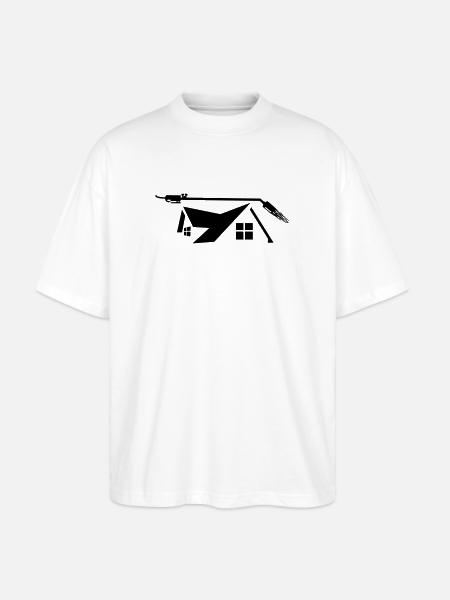 House roofer gas burner - Stanley/Stella Oversized Unisex Organic T-shirt Blaster 2.0 - white