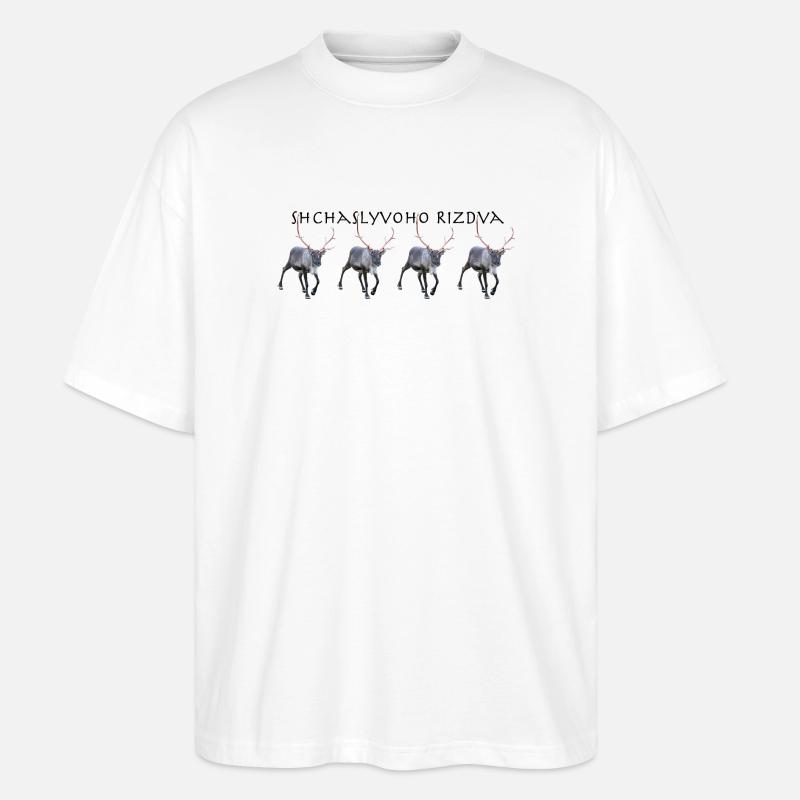 Schtschalwoho Rizdva - Stanley/Stella Oversized Unisex Bio T-Shirt Blaster 2.0 - Weiß