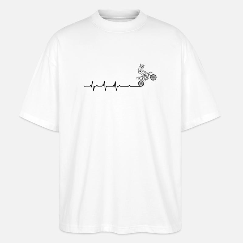 BMX Daredevil Silhouette - Stanley/Stella Oversized Unisex Bio T-Shirt Blaster 2.0 - Weiß