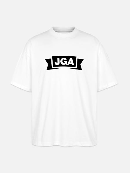Bachelor Party Emblem / Logo - Stanley/Stella Oversized Unisex Organic T-shirt Blaster 2.0 - white