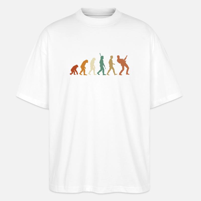 Evolution Music Rock Basse Guitare - T-shirt bio Blaster 2.0 coupe oversize Stanley/Stella Unisexe - blanc