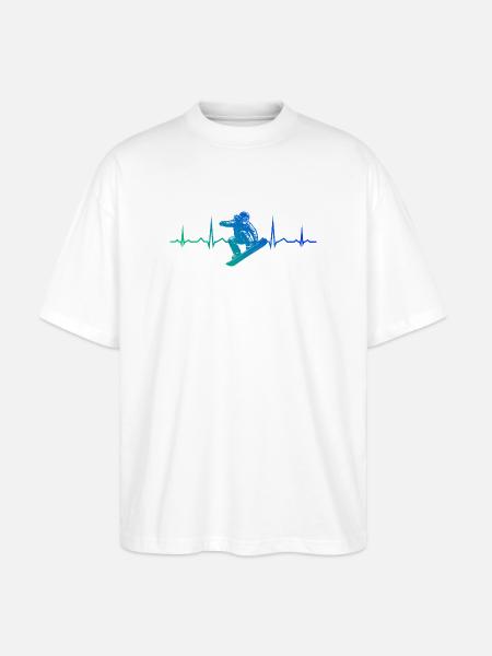 Compact snowboard design for snowboard - Stanley/Stella Oversized Unisex Organic T-shirt Blaster 2.0 - white