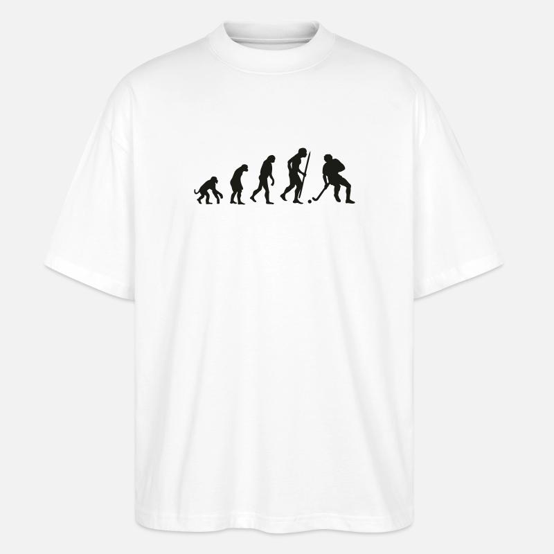 Evolution du hockey sur gazon - T-shirt bio Blaster 2.0 coupe oversize Stanley/Stella Unisexe - blanc