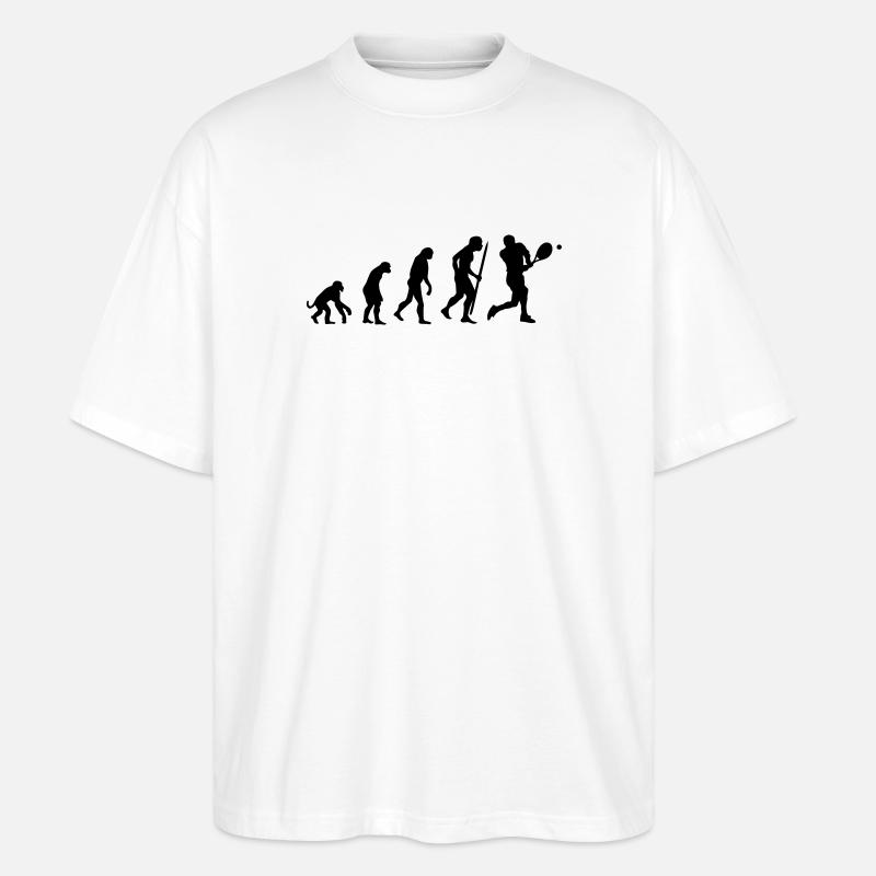Evolution of tennis - Stanley/Stella Oversized Unisex Bio T-Shirt Blaster 2.0 - Weiß