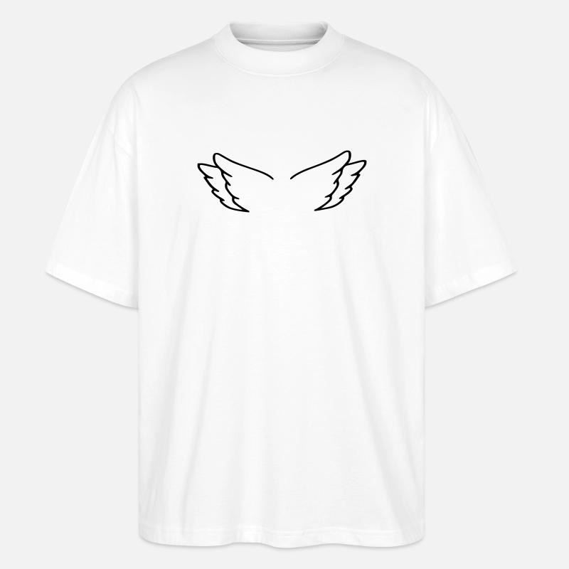 Ailes d’ange - T-shirt bio Blaster 2.0 coupe oversize Stanley/Stella Unisexe - blanc