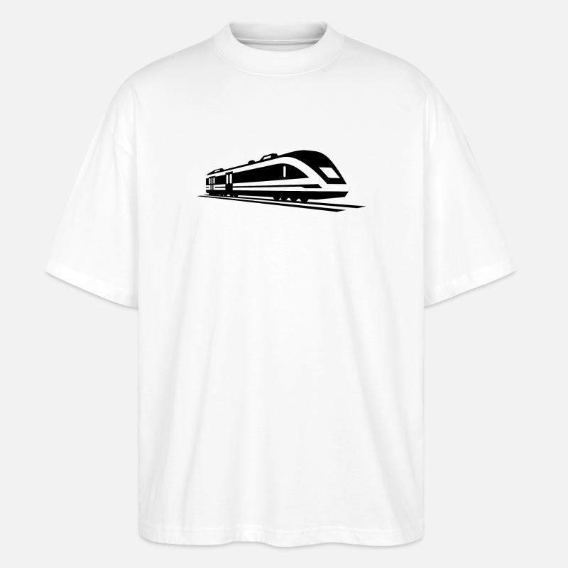 Graphique de train - T-shirt bio Blaster 2.0 coupe oversize Stanley/Stella Unisexe - blanc