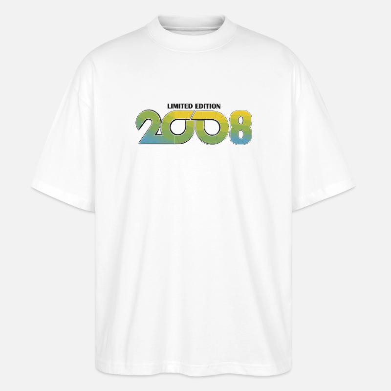 Limitierte Edition 2008 Retro  - Stanley/Stella Oversized Unisex Bio T-Shirt Blaster 2.0 - Weiß