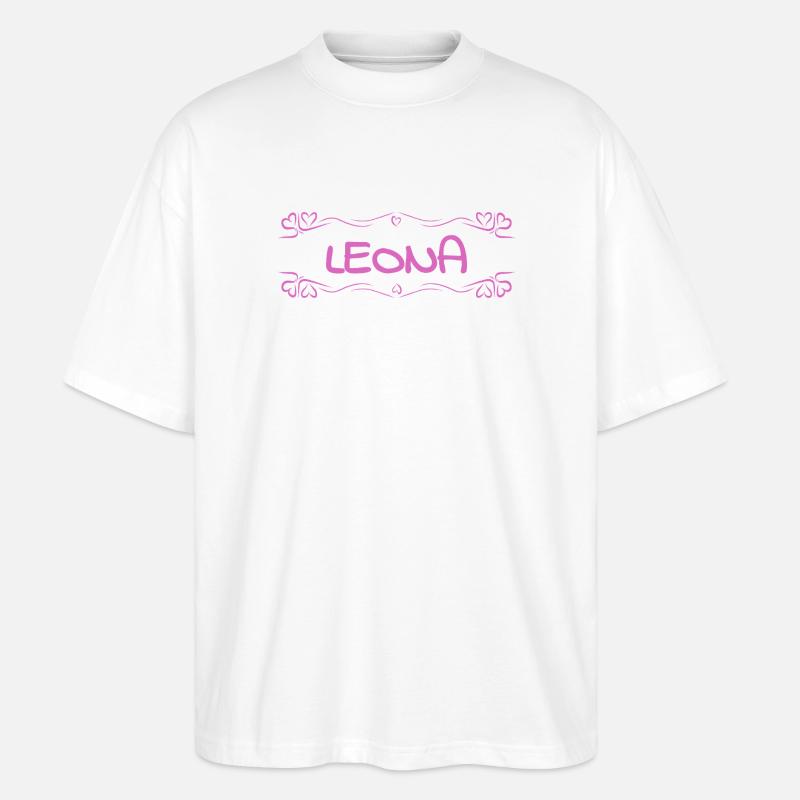 Herzen Leona - Stanley/Stella Oversized Unisex Bio T-Shirt Blaster 2.0 - Weiß