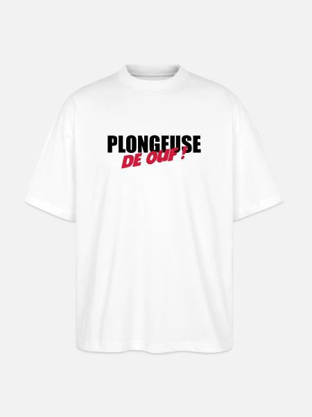 Plongeuse de ouf ! - T-shirt bio Blaster 2.0 coupe oversize Stanley/Stella Unisexe - blanc