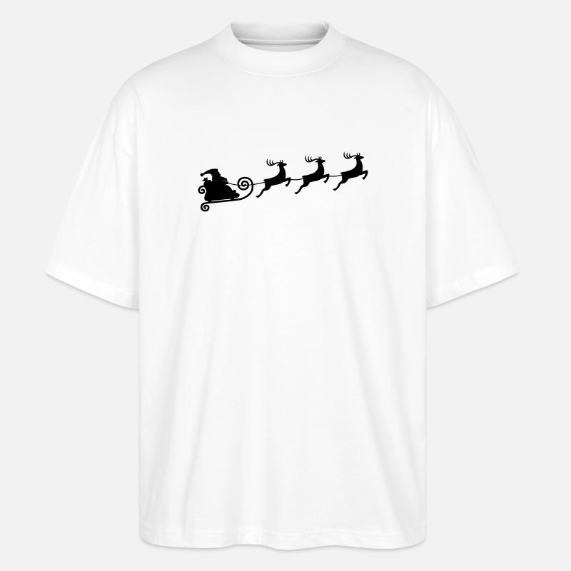 Rentierschlittenfahrt - Stanley/Stella Oversized Unisex Bio T-Shirt Blaster 2.0 - Weiß