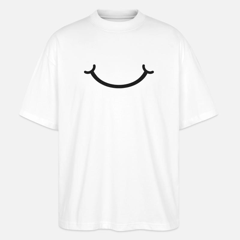 Lächeln - Stanley/Stella Oversized Unisex Bio T-Shirt Blaster 2.0 - Weiß
