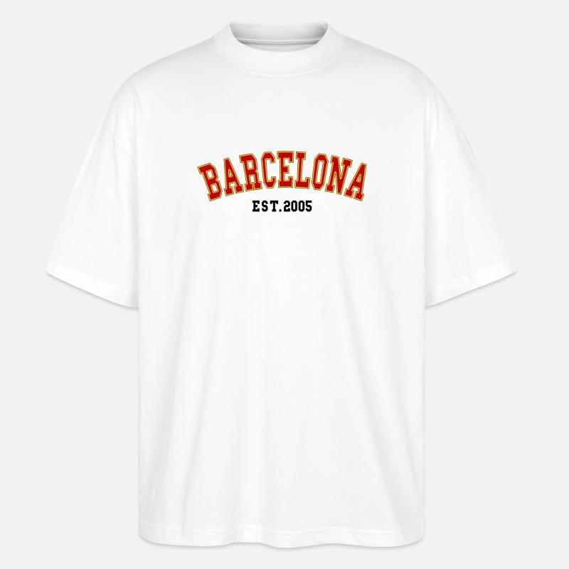 Barcelona_Est_2005 - Stanley/Stella Oversized Unisex Bio T-Shirt Blaster 2.0 - Weiß