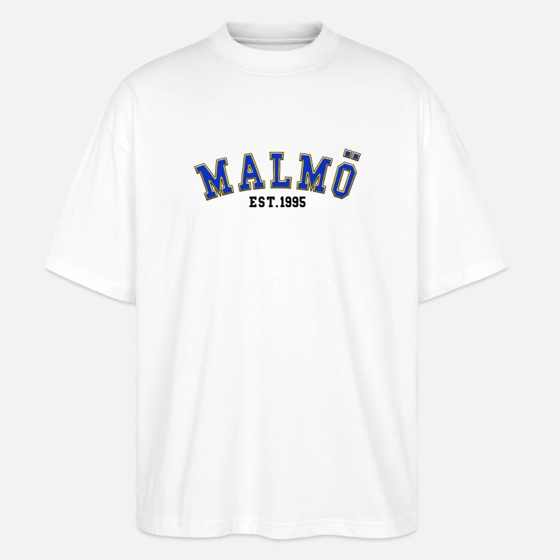 Malmö gegründet 1995 - Stanley/Stella Oversized Unisex Bio T-Shirt Blaster 2.0 - Weiß