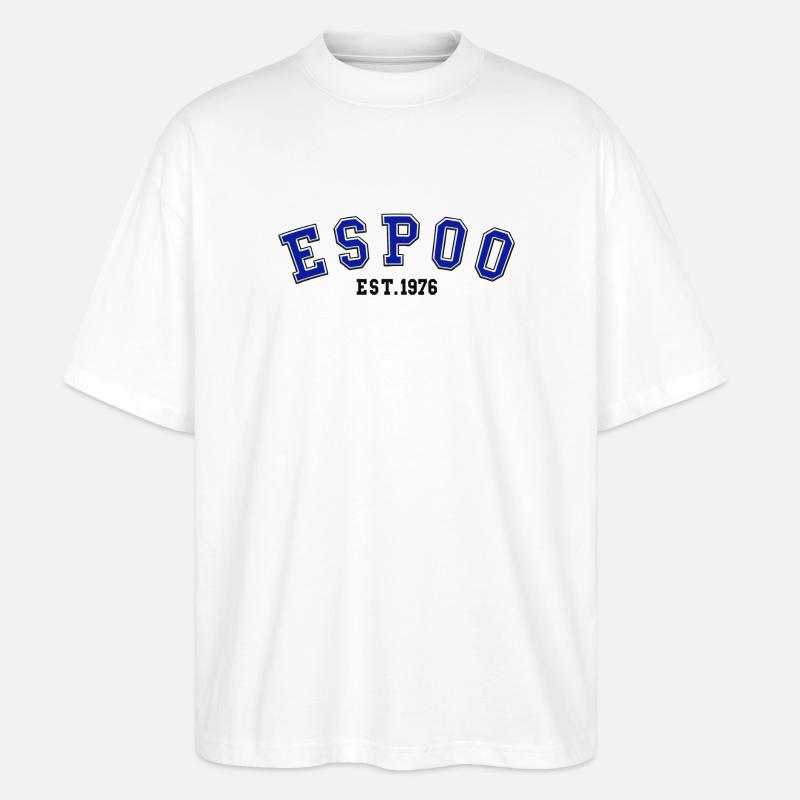 Espoo gegründet 1976 - Stanley/Stella Oversized Unisex Bio T-Shirt Blaster 2.0 - Weiß