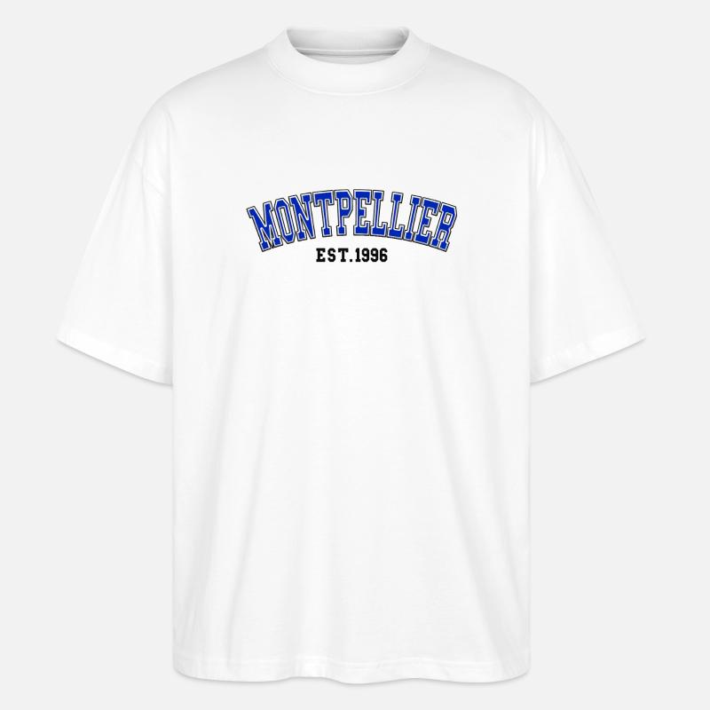 Montpellier gegründet 1996 - Stanley/Stella Oversized Unisex Bio T-Shirt Blaster 2.0 - Weiß