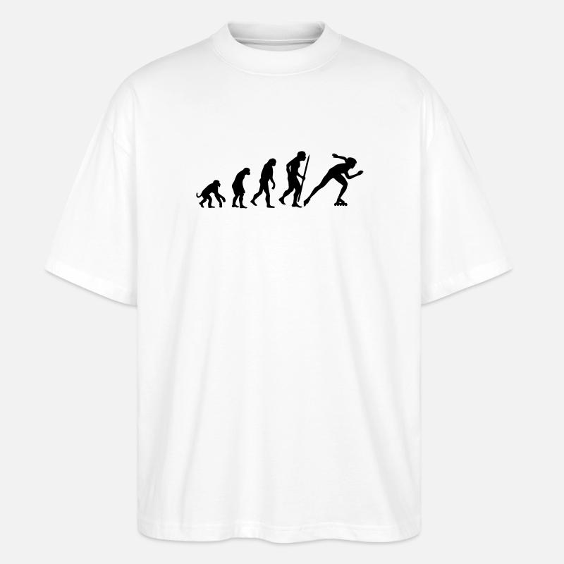 Evolution of inline speed skating - Stanley/Stella Oversized Unisex Bio T-Shirt Blaster 2.0 - Weiß
