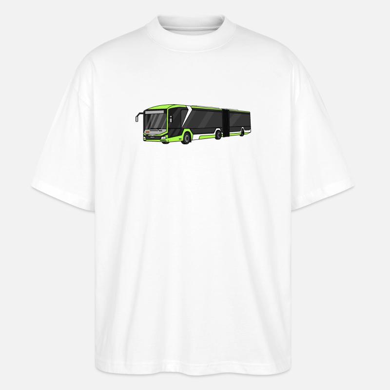 Bus, Schulbus, Busfahrer - Stanley/Stella Oversized Unisex Bio T-Shirt Blaster 2.0 - Weiß