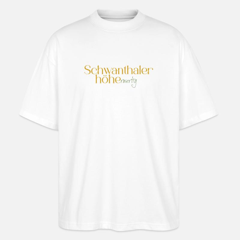Schwanthalerhöhe Neon Gradient - Stanley/Stella Oversized Unisex Bio T-Shirt Blaster 2.0 - Weiß