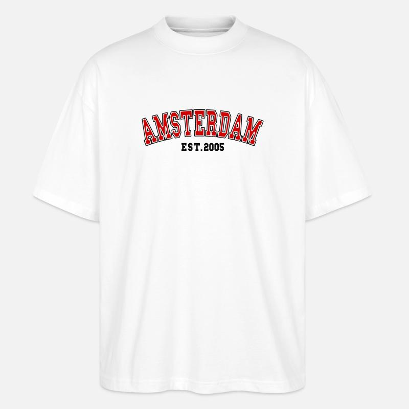 Amsterdam Est.2005 - Stanley/Stella Oversized Unisex Bio T-Shirt Blaster 2.0 - Weiß