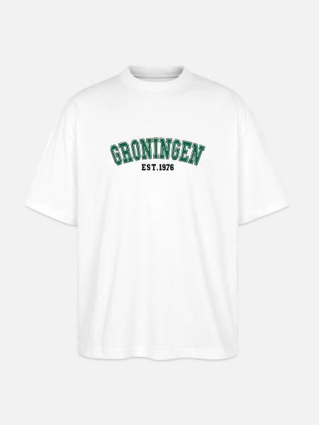 Groningen gegründet 1976 - Stanley/Stella Oversized Unisex Bio T-Shirt Blaster 2.0 - Weiß