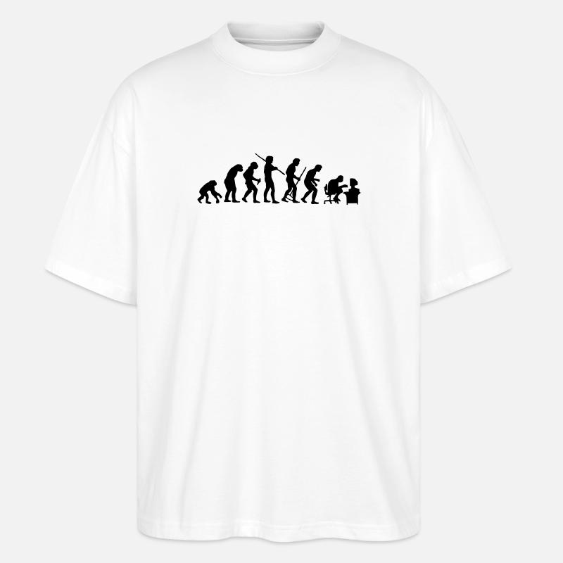 Évolution - T-shirt bio Blaster 2.0 coupe oversize Stanley/Stella Unisexe - blanc