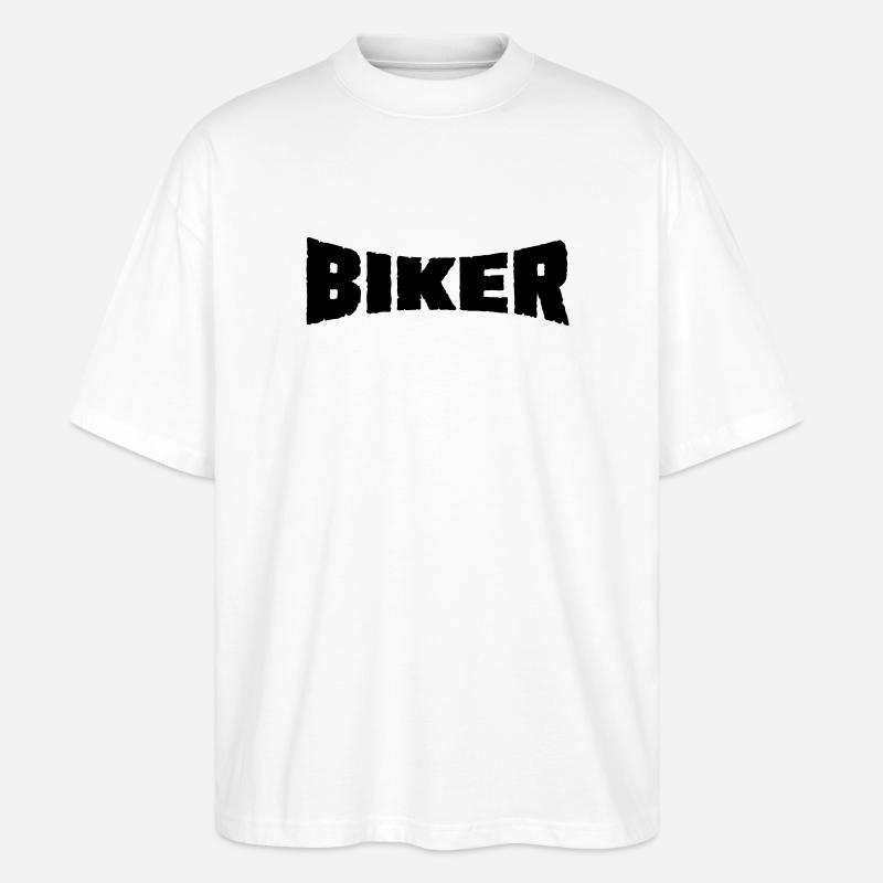 6061912 121603076 Biker - Stanley/Stella Oversized Unisex Bio T-Shirt Blaster 2.0 - Weiß