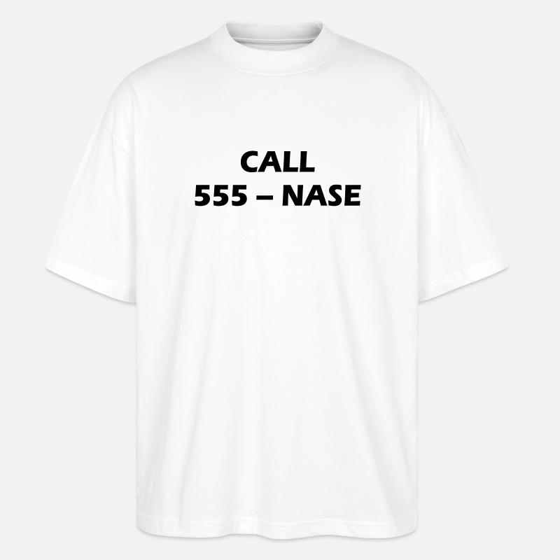 CALL 555 - NOSE - Stanley/Stella Oversized Unisex Organic T-shirt Blaster 2.0 - white