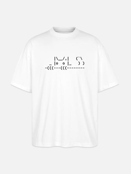 chat ascii mignon - chat ascii mignon - T-shirt bio Blaster 2.0 coupe oversize Stanley/Stella Unisexe - blanc