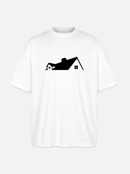 Logo house simple logo - Stanley/Stella Oversized Unisex Organic T-shirt Blaster 2.0 - white