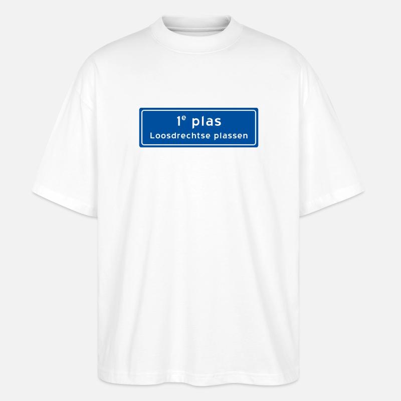Loosdrechtse plassen 1st plas - Stanley/Stella Oversized Unisex Organic T-shirt Blaster 2.0 - white