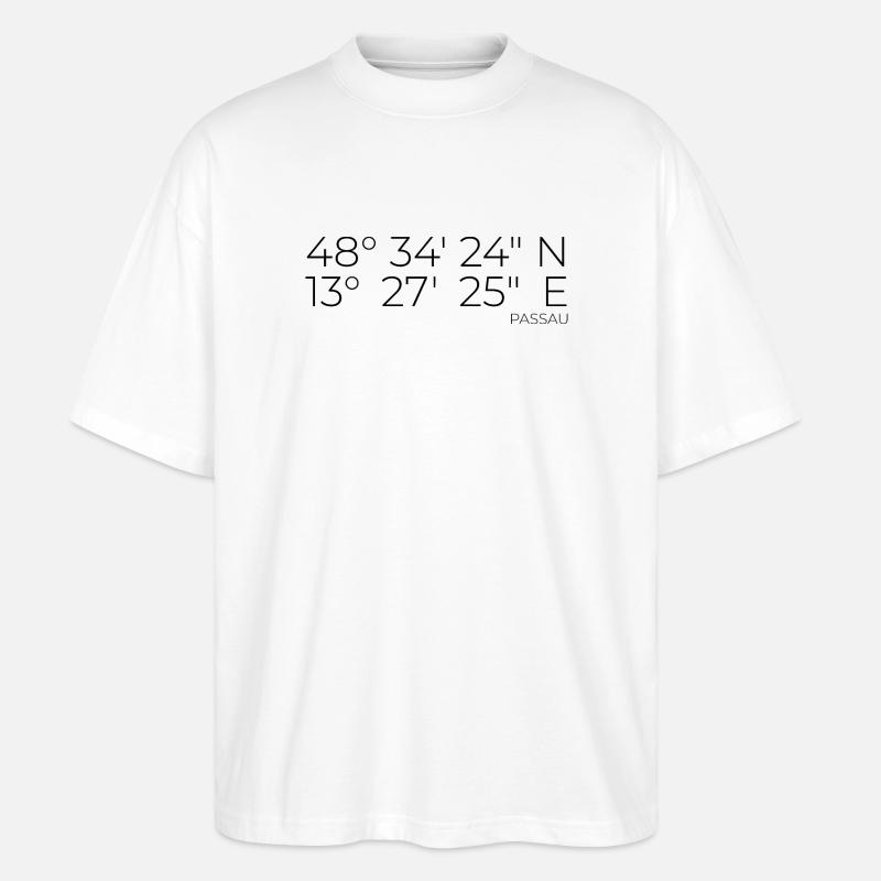 Coordonnées Passau - T-shirt bio Blaster 2.0 coupe oversize Stanley/Stella Unisexe - blanc