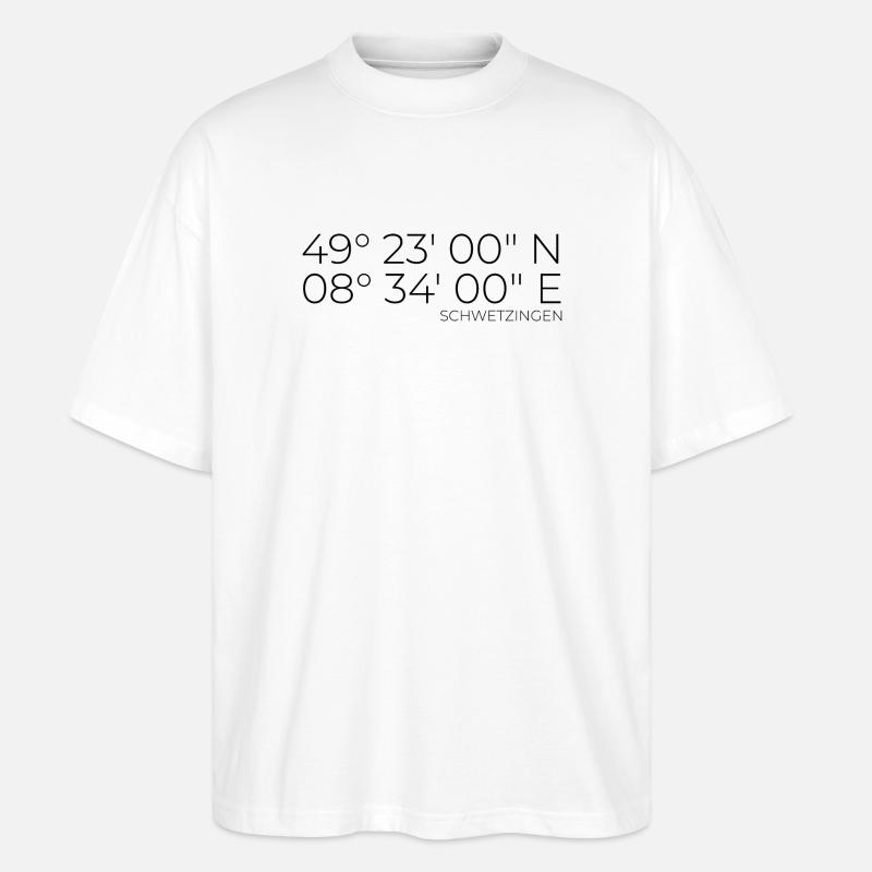 Coordinates Schwetzingen - Stanley/Stella Oversized Unisex Organic T-shirt Blaster 2.0 - white