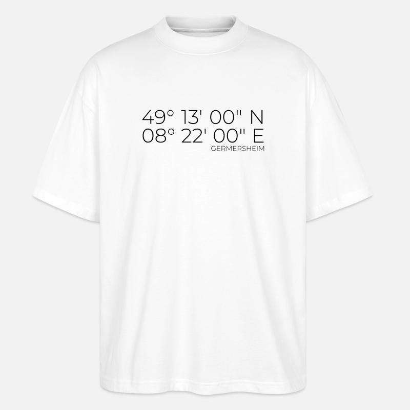 Coordonnées Germersheim - T-shirt bio Blaster 2.0 coupe oversize Stanley/Stella Unisexe - blanc