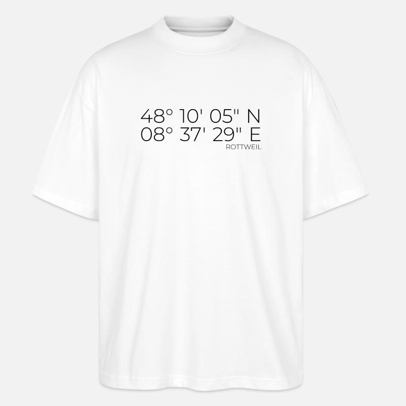 Coordinates Rottweil - Stanley/Stella Oversized Unisex Organic T-shirt Blaster 2.0 - white